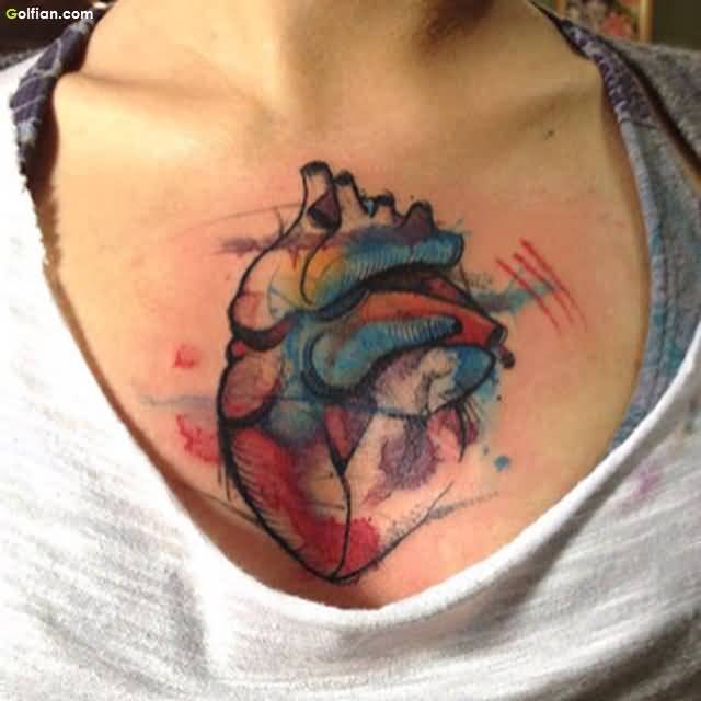 640x640 45 Watercolor Aqua Tattoo Designs - Watercolor Clock Tattoo