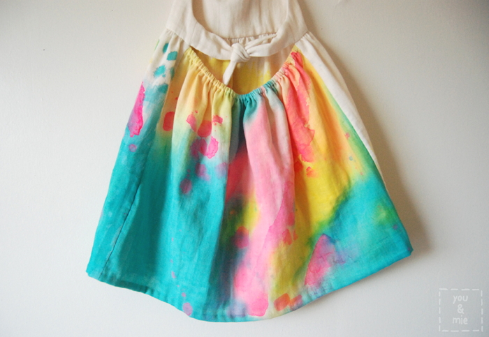 700x483 Watercolor Dress {And Tips For Painting Fabric} You And Mie - Watercolor Clothes
