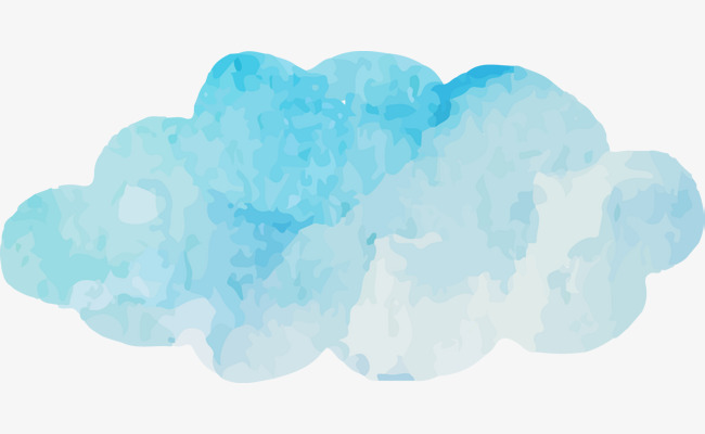 650x400 Watercolor Blue Clouds Vector, Cloud, Blue, Watercolor Png And - Watercolor Clouds