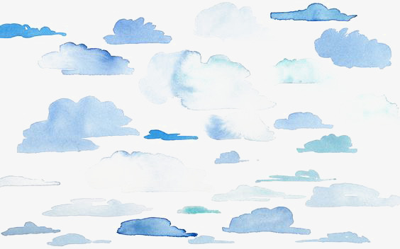 564x352 Watercolor Clouds, Watercolor Clipart, Creative Clouds, Blue - Watercolor Clouds