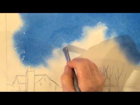 480x360 Painting Clouds In Watercolor - Watercolor Clouds Techniques