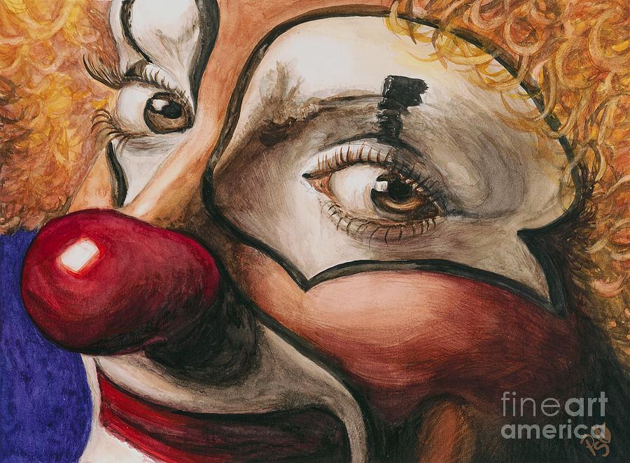 900x662 Watercolor Clown - Watercolor Clown