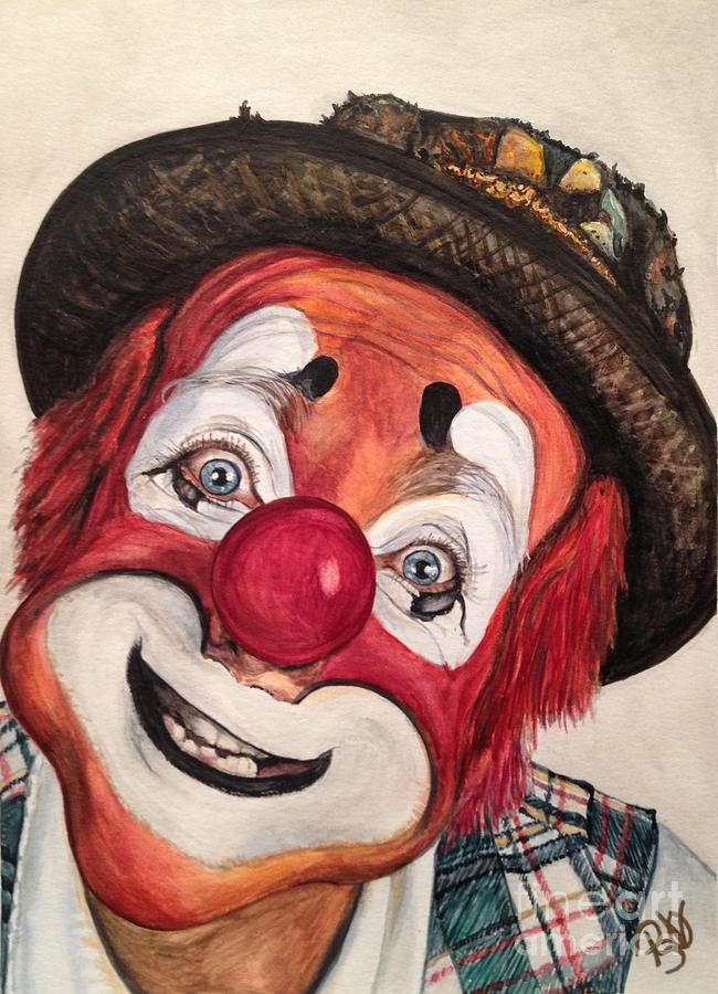 650x900 Watercolor Clown - Watercolor Clown