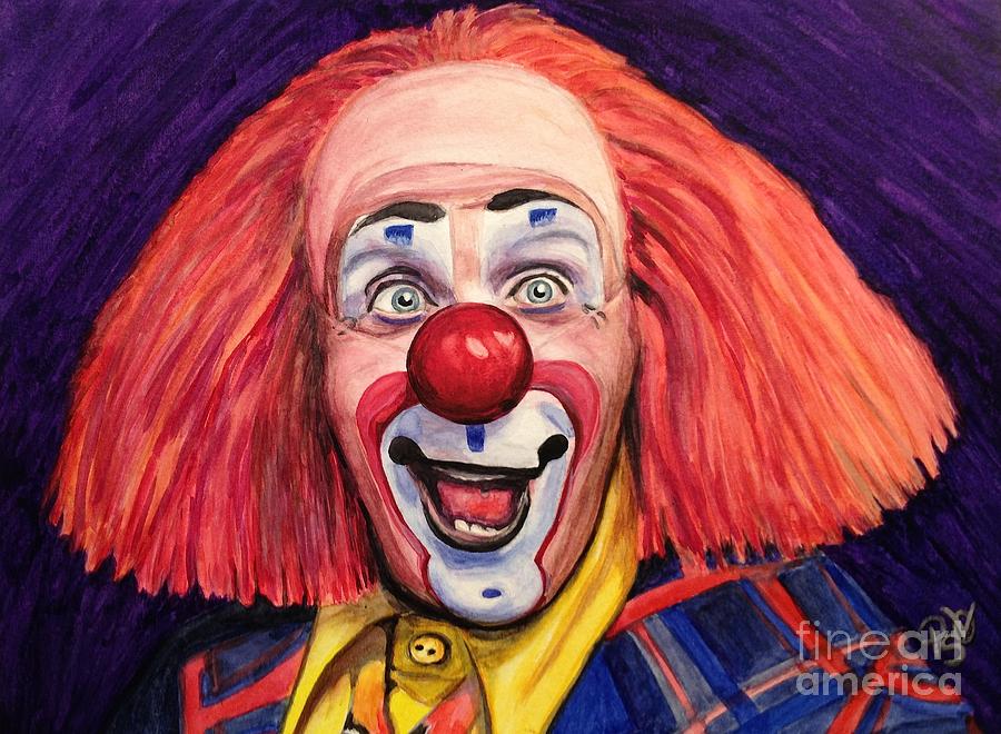 900x660 Watercolor Clown - Watercolor Clown