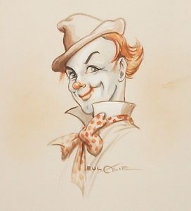 272x300 Eulalie Banks Clown Face Original Watercolor Painting Signed Ebay - Watercolor Clown