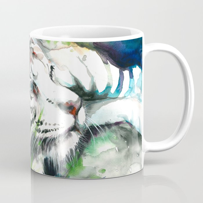 700x700 White Tiger Watercolor Coffee Mug By Soostiberiu Society6 - Watercolor Coffee Mug