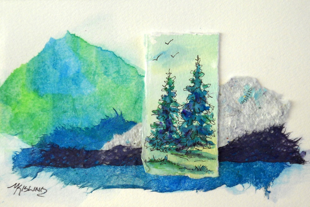 1000x670 Martha Kisling Art With Heart Colorado Green - Watercolor Collage