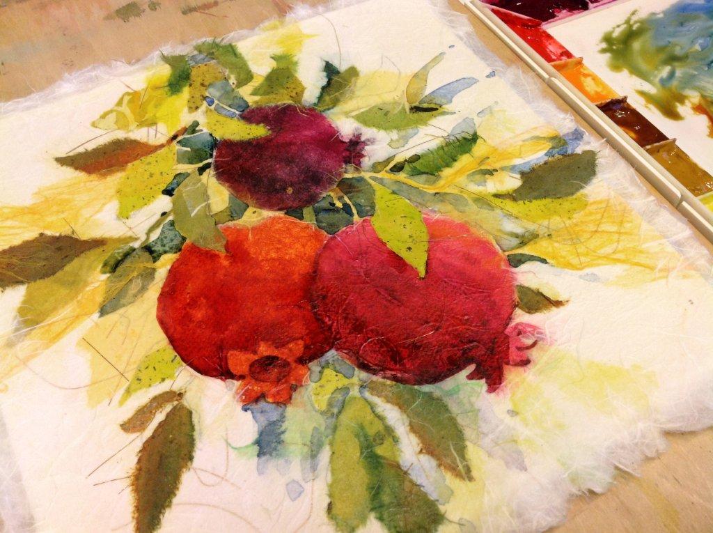 1024x765 Mixed Media Collage Lesson - Watercolor Collage