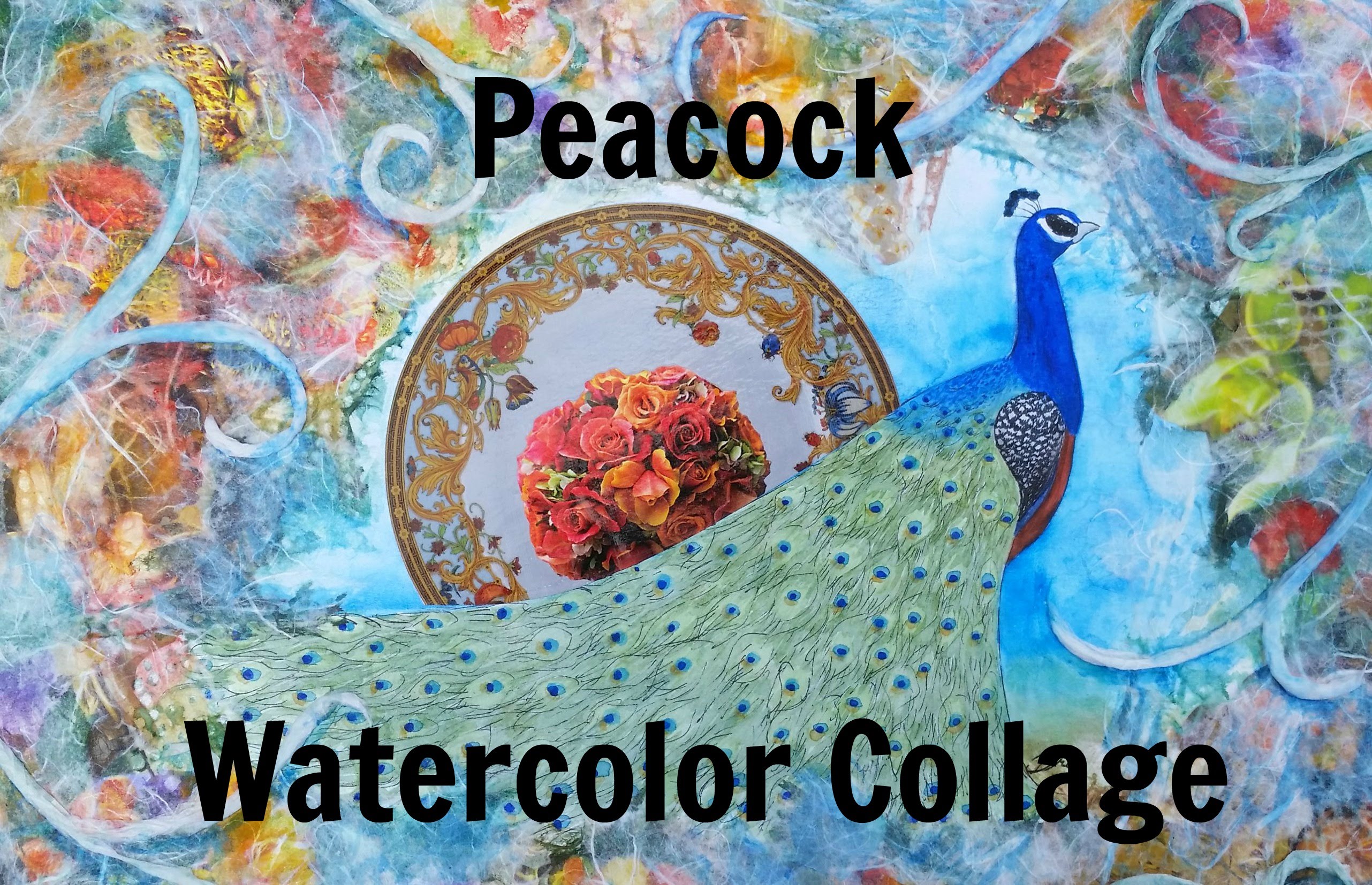 2563x1654 Peacock Watercolor Collage Tutorial - Watercolor Collage