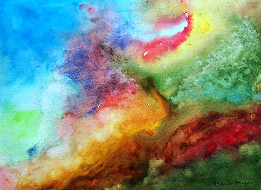 900x656 Watercolor Collage Painting By Jamie Frier - Watercolor Collage