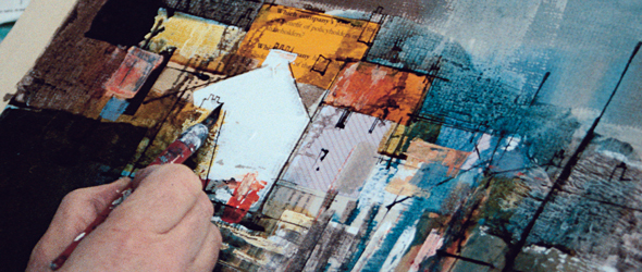 590x250 Collage And Texture In Painting Step By Step Guide - Watercolor Collage Techniques