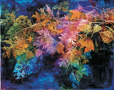 400x315 Acrylic Leaf Printing A Watercolor Tutorial For Art Journaling - Watercolor Collage Techniques