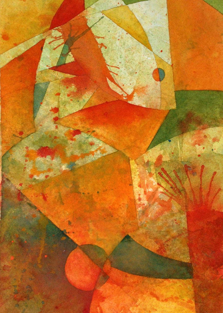 900x1262 Orbs Three Point Design Extended Analogous Color Scheme Abstract - Watercolor Color Schemes