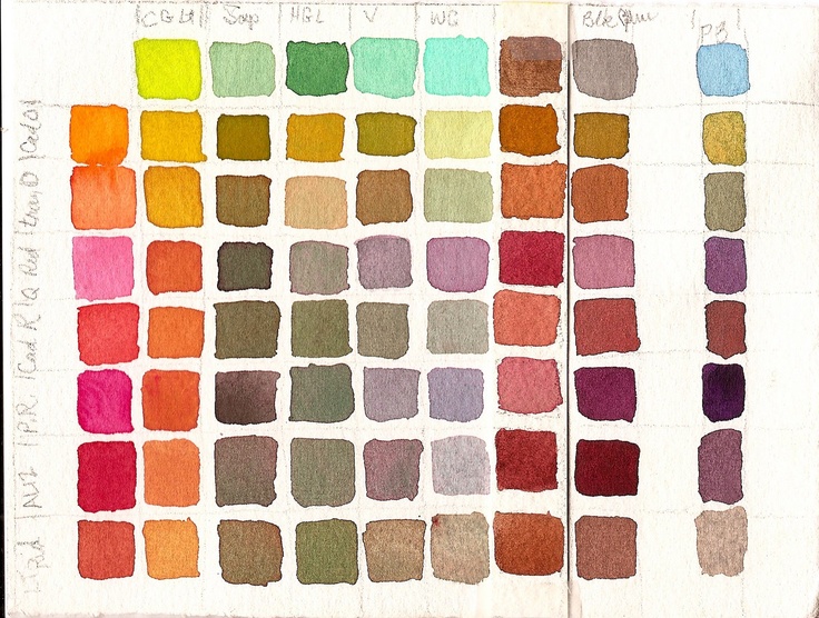 736x556 Color Palettes For Painting - Watercolor Color Schemes