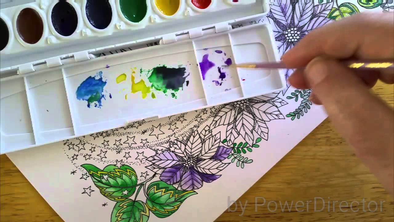 1280x720 Watercolor Shading For Coloring Book Flowers - Watercolor Coloring Book