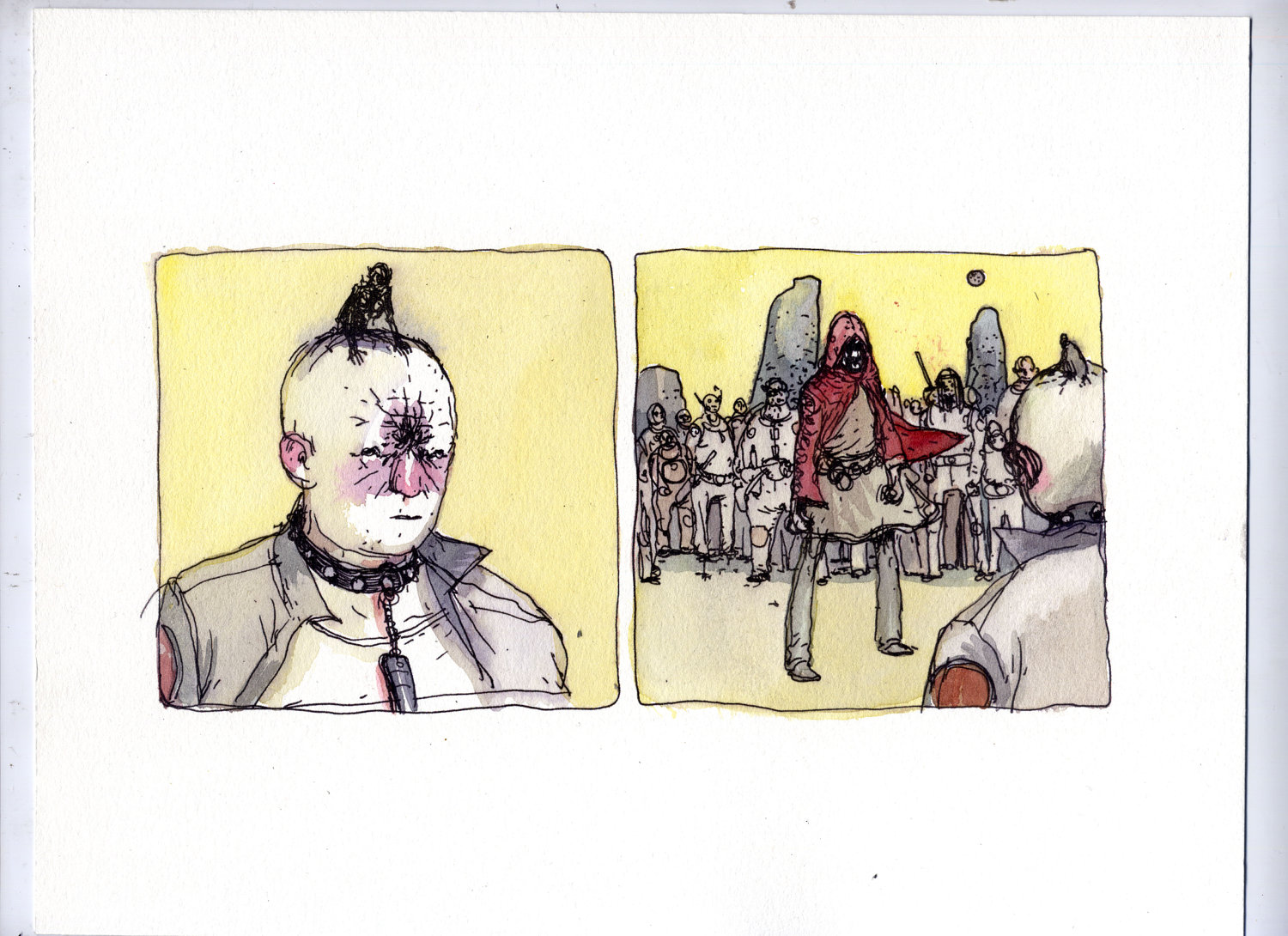 1500x1090 It Will All Hurt - Watercolor Comic