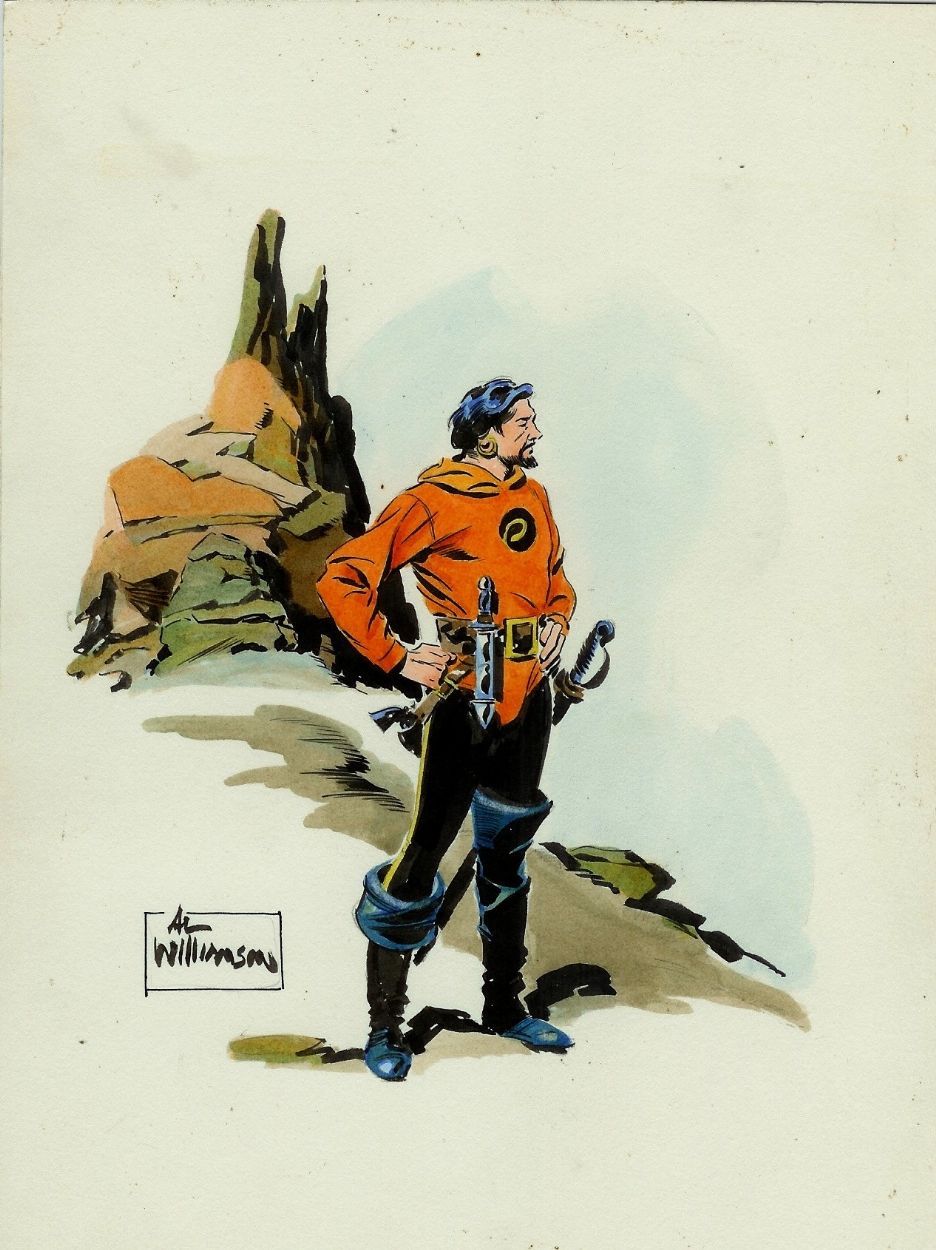 936x1250 Al Williamson Vintage Flash Gordon Watercolor Comic Art Flash - Watercolor Comic Art