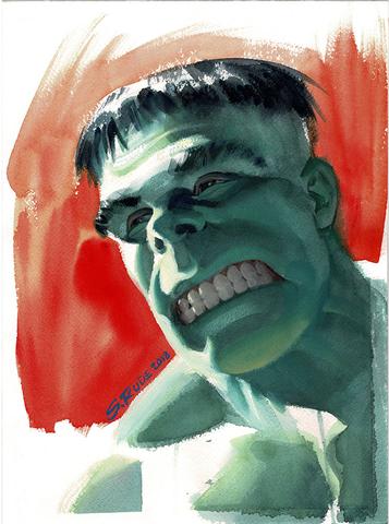 357x480 Steve Rude Comic Art Steve Rude Art - Watercolor Comic Art