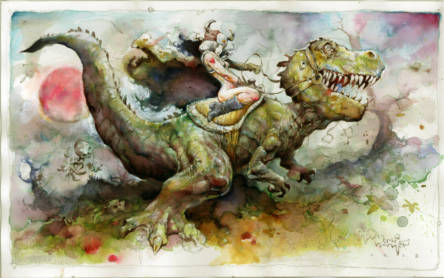 899x563 Steve Mannion Kickstarter Back Cover By Rattlesnapper - Watercolor Comic Book