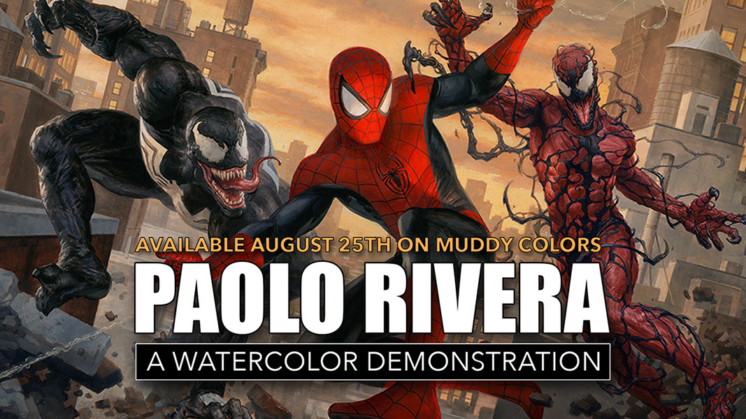 1067x600 Watercolor Demo With Paolo Rivera Muddy Colors - Watercolor Comic Book