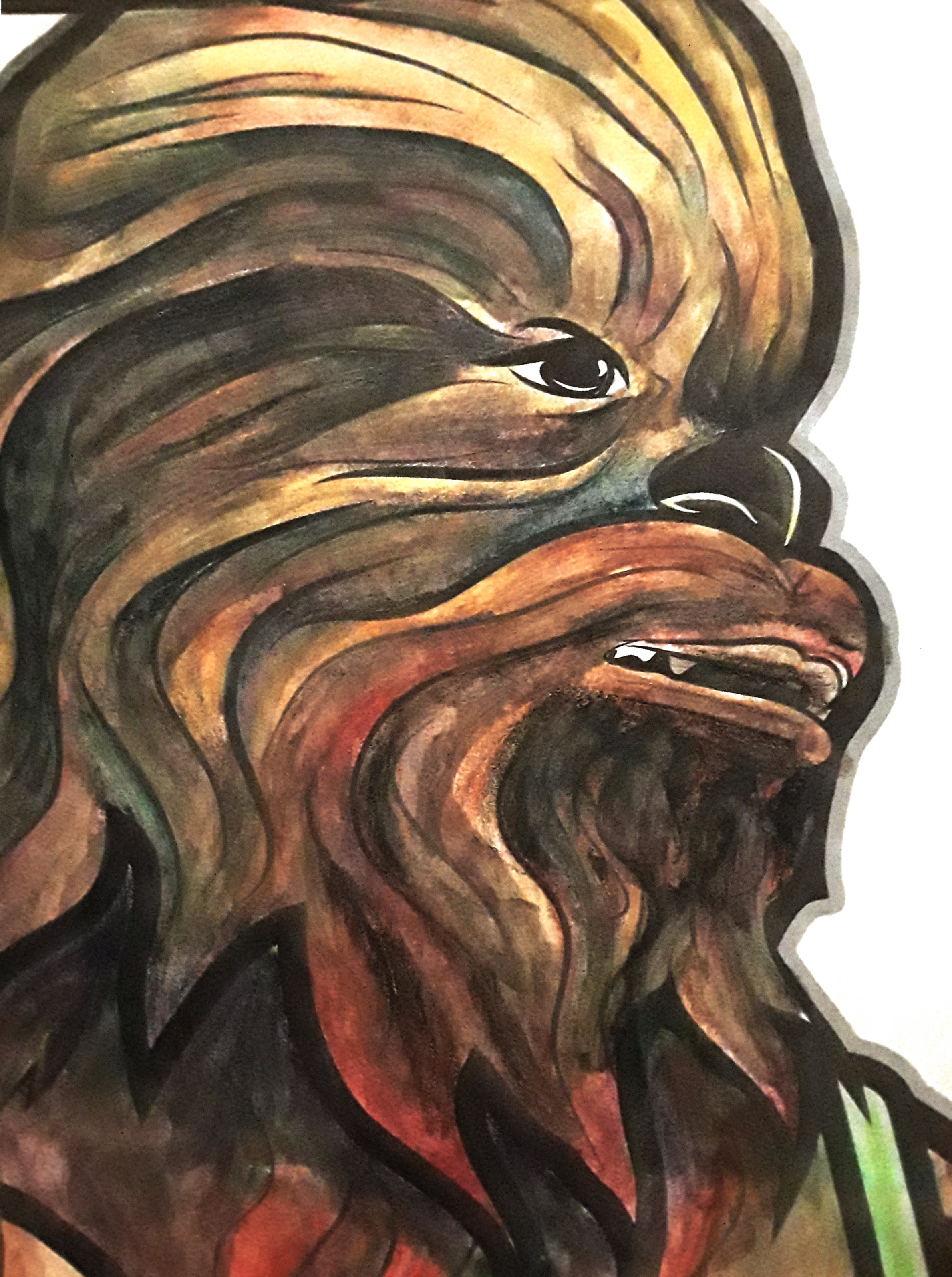 2377x3187 Chewbacca Watercolor Pencils, Star Wars Coloring Book - Watercolor Comic Book