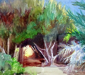 285x251 Landscape Composition - Watercolor Composition