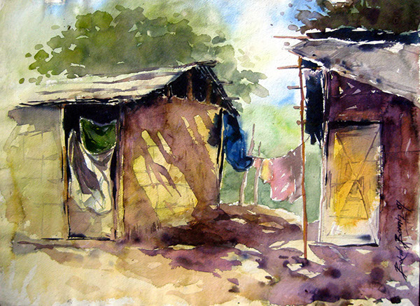 600x438 Watercolor Compositions On Behance - Watercolor Composition