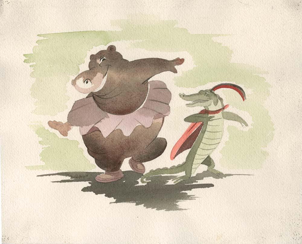 1000x808 Ben Alligator And Hyacinth Hippo Watercolor Concept Artwork From - Watercolor Concept Art