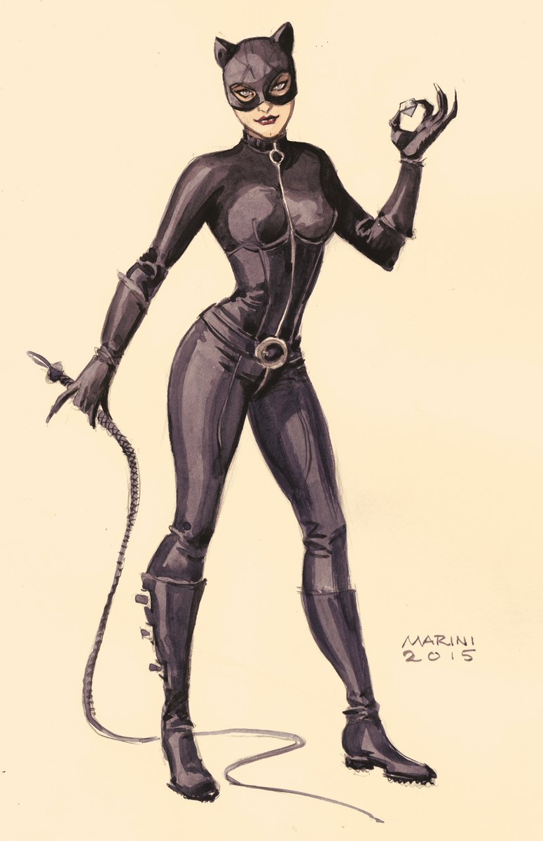 775x1200 Enrico Marini On Twitter Catwoman, Watercolor Concept Art From - Watercolor Concept Art