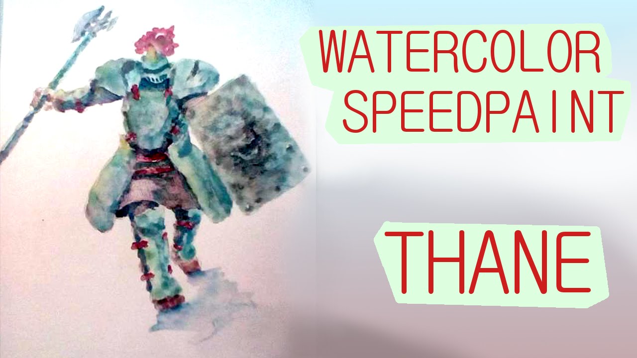 1280x720 Watercolor Speedpaint Amp Pencils Thane Game Concept Art - Watercolor Concept Art