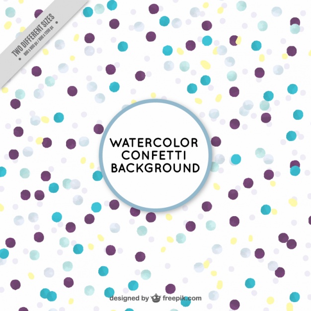 626x626 Fantastic Background With Watercolor Confetti Vector Free Download - Watercolor Confetti
