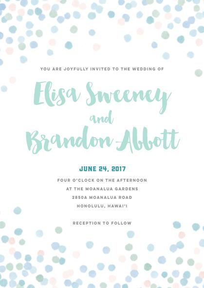 419x590 Invitation - Watercolor Confetti