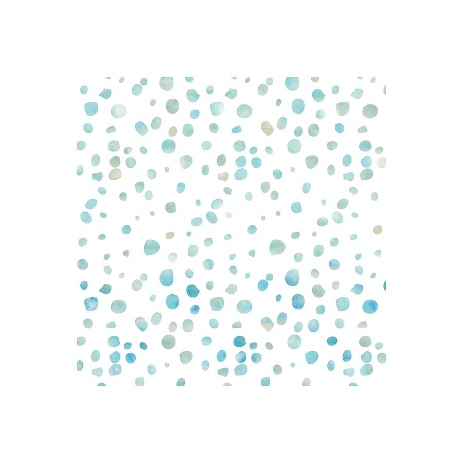 900x900 Mint Blue Watercolor Confetti Dots Photograph By P S - Watercolor Confetti