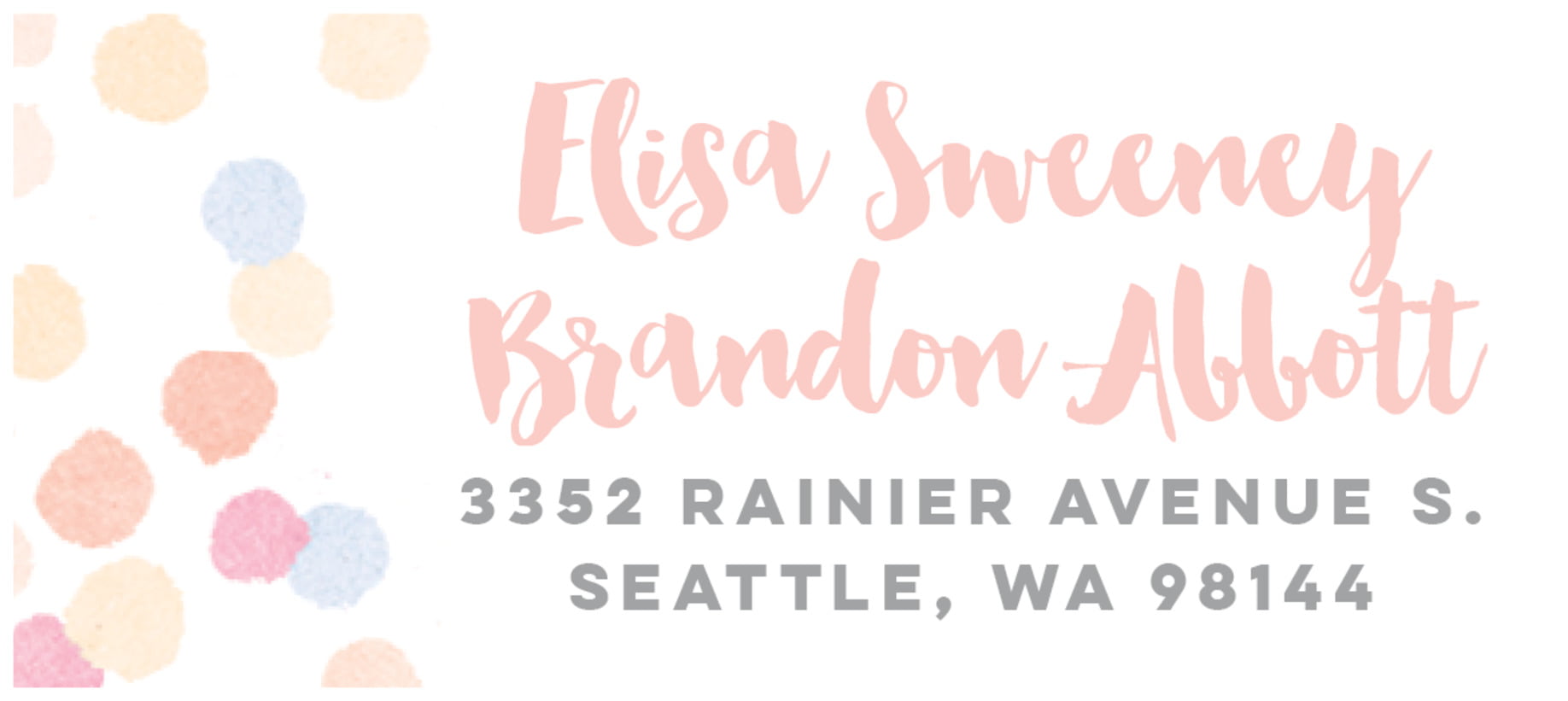 1836x821 Custom Designer Address Labels - Watercolor Confetti
