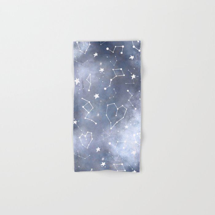 700x700 Modern Black Grey White Nebula Watercolor Hearts Constellation - Watercolor Constellation