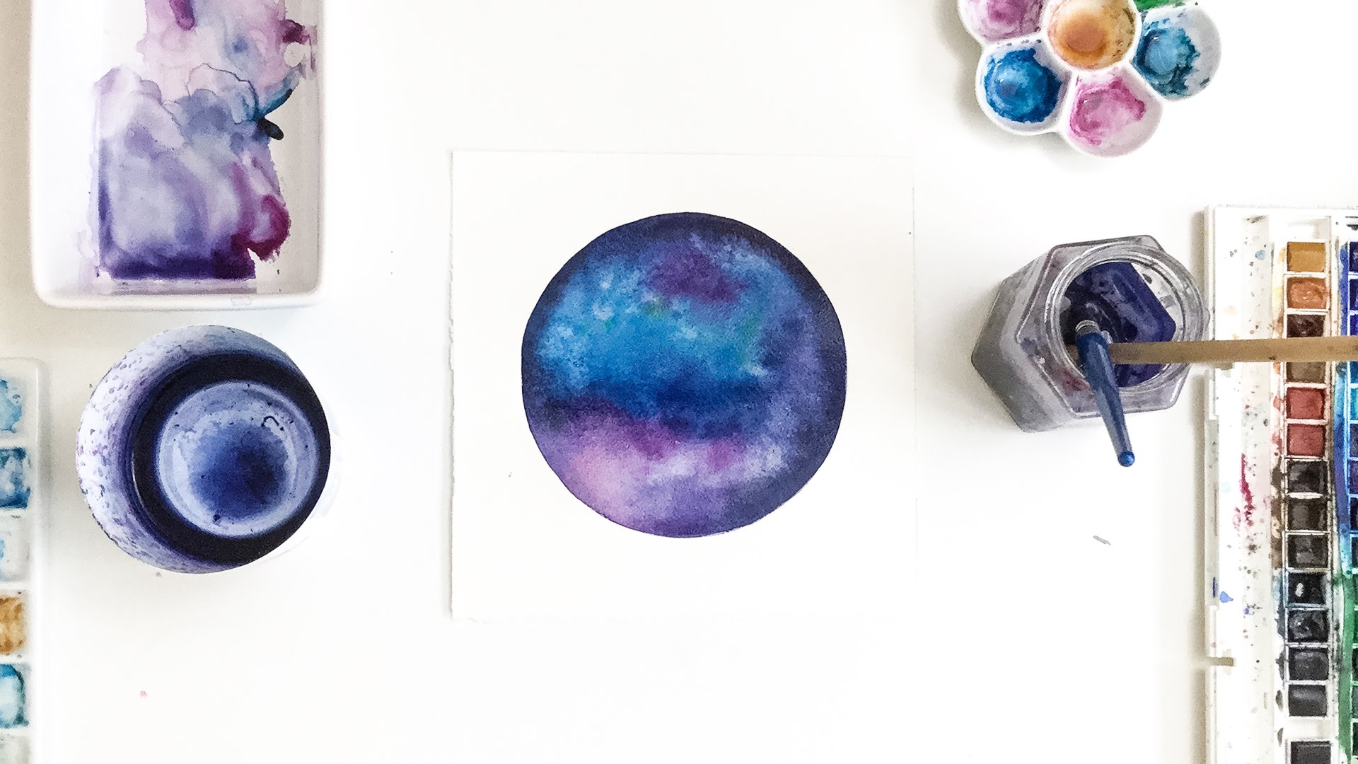 1920x1080 Painting A Galaxy - Watercolor Constellation