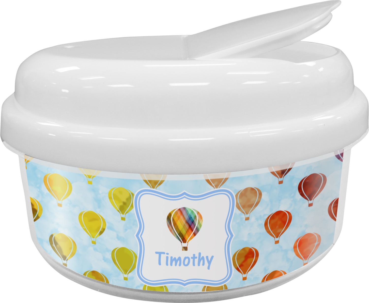 1500x1234 Watercolor Hot Air Balloons Snack Container (Personalized - Watercolor Container