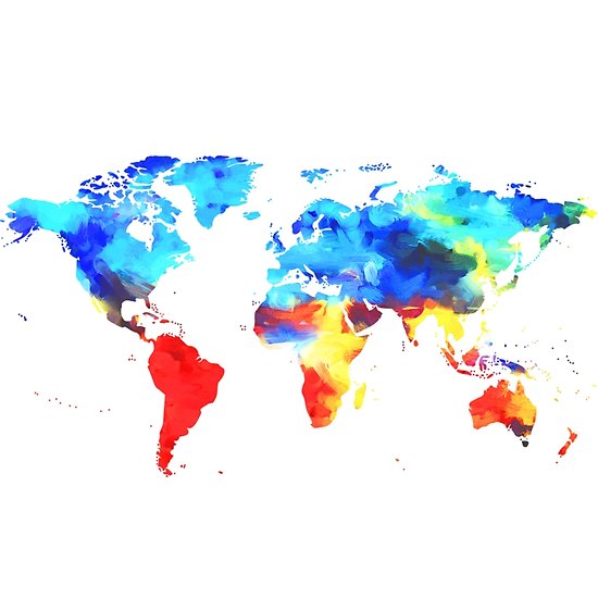 Watercolor Continents at PaintingValley.com | Explore collection of ...