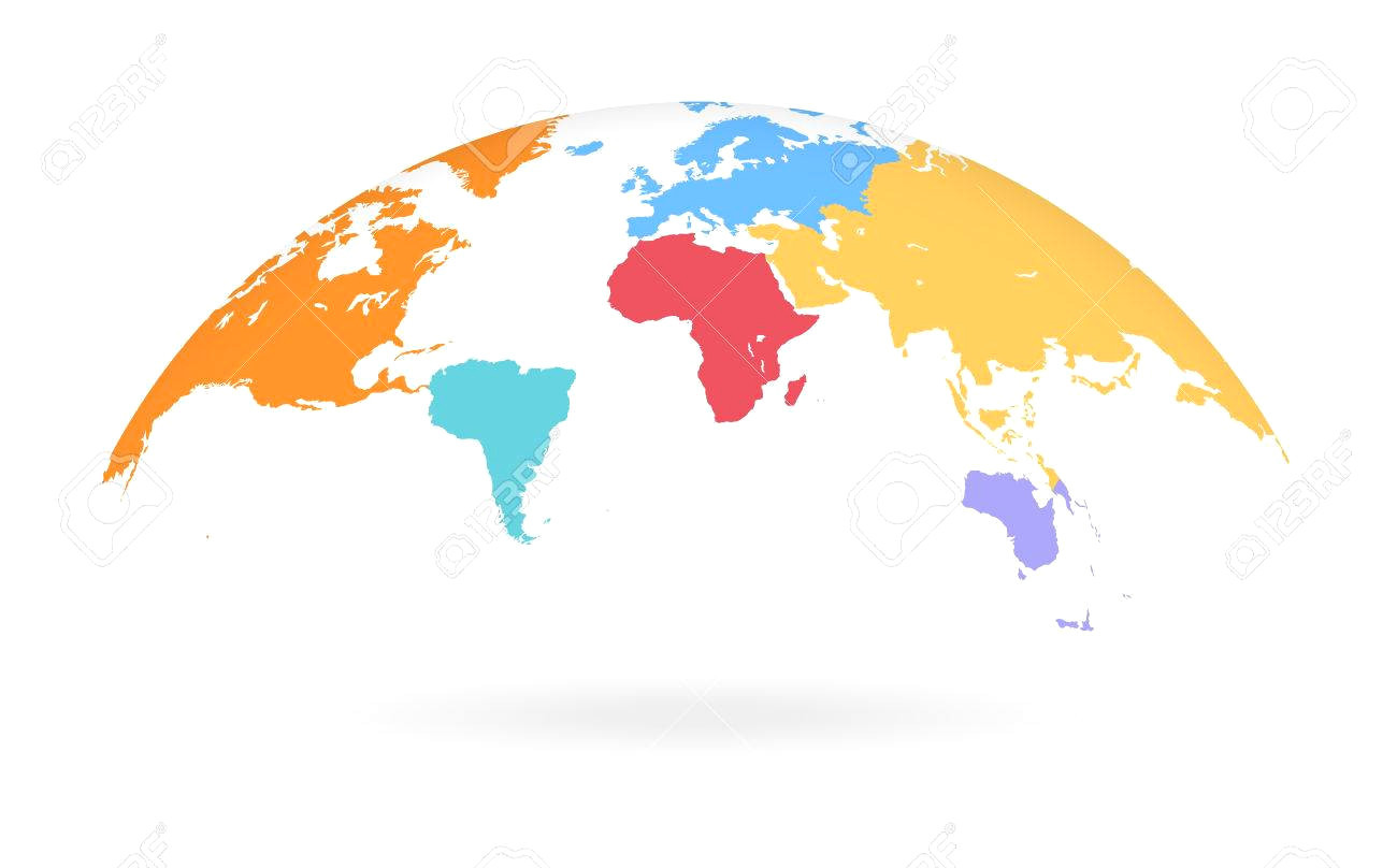 1300x808 84799874 Watercolor Illustration Colorful World Map With The Names - Watercolor Continents