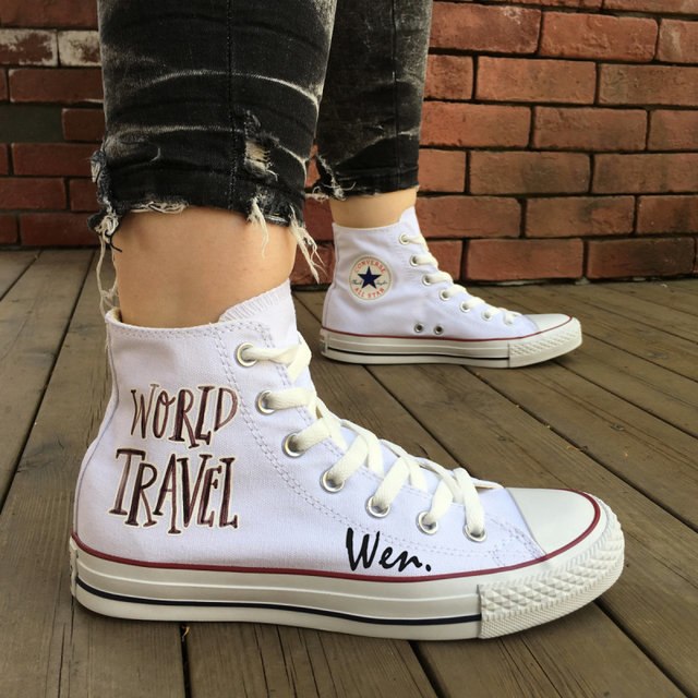 640x640 Online Shop Converse All Star Cute Watercolor Luggage Travel Round - Watercolor Converse