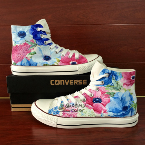 500x500 Womens Converse Gifts Watercolor Floral Hand Painted Canvas - Watercolor Converse