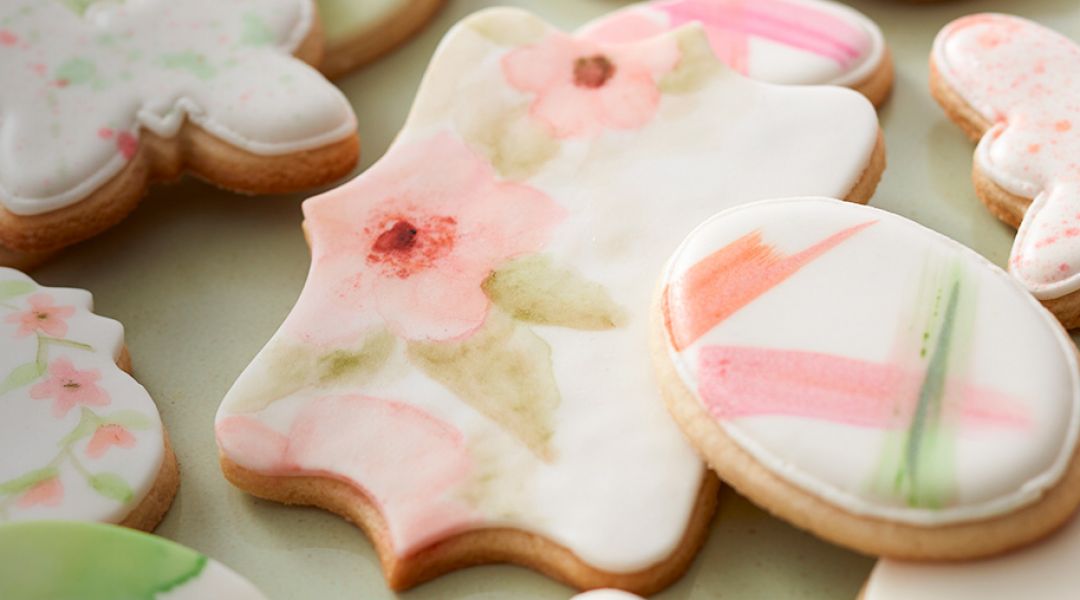 1080x600 Painting On Cookies And Cakes By Wilton Instructors - Watercolor Cookies