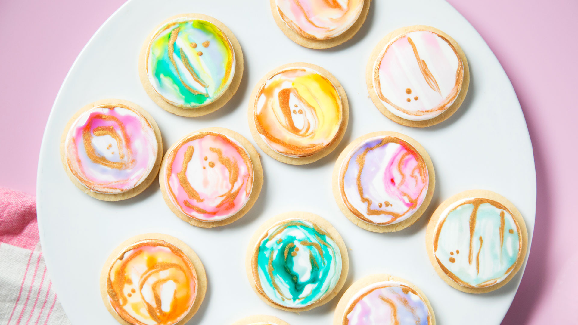 1920x1080 Watercolor Cookies ~ Recipe Tastemade - Watercolor Cookies