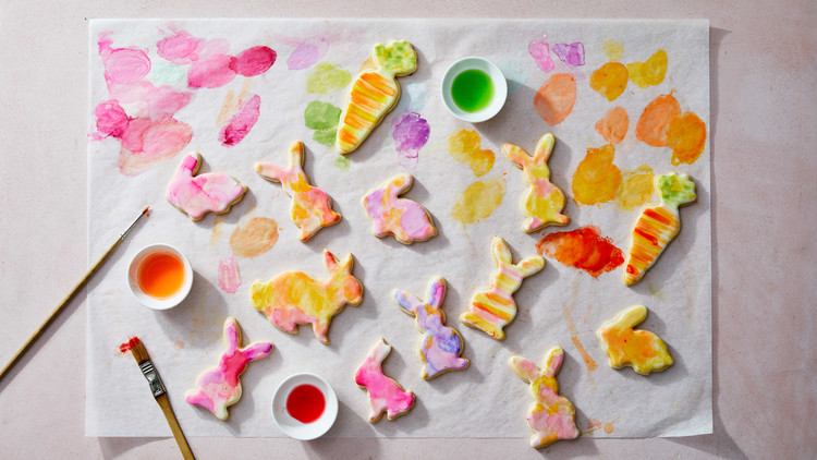 750x422 Watercolor Easter Bunny Cookies - Watercolor Cookies