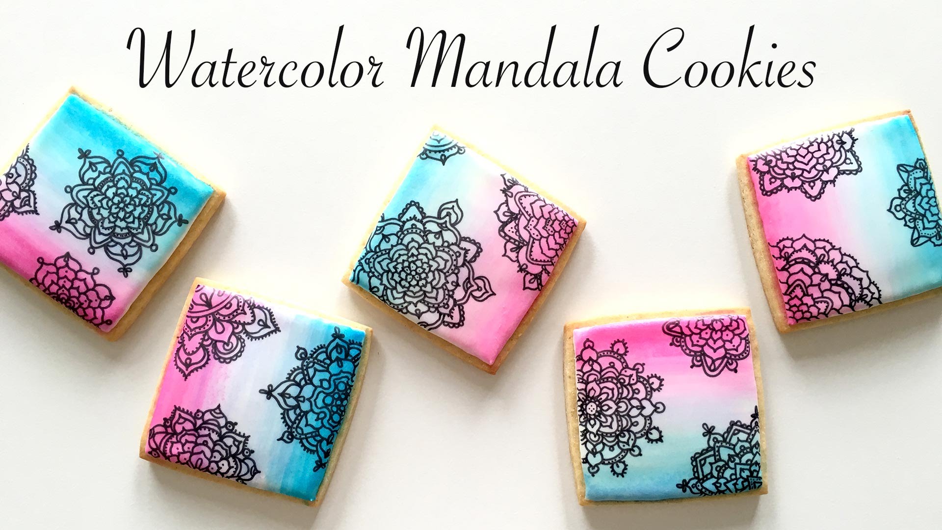 1920x1080 Watercolor Mandala Cookies! - Watercolor Cookies