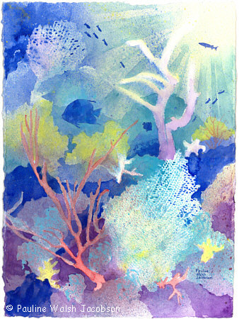 338x450 Watercolor Painting Coral Reef Dreams 1 - Watercolor Coral Reef