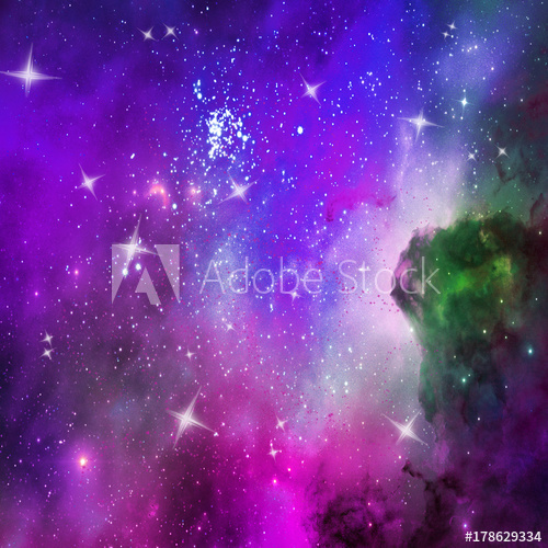 500x500 Watercolor Cosmos Design Paper. - Watercolor Cosmos