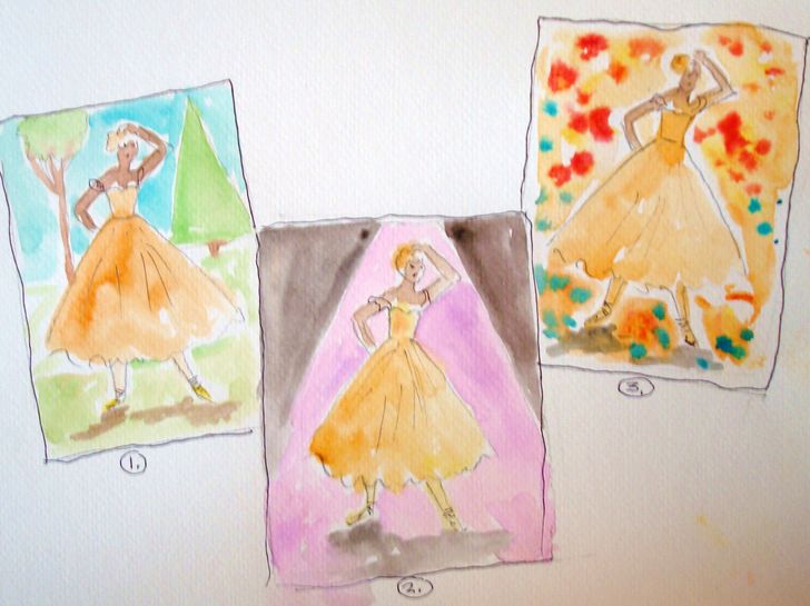 728x545 How To Paint A Ballerina In Watercolor 11 Steps (With Pictures) - Watercolor Costume