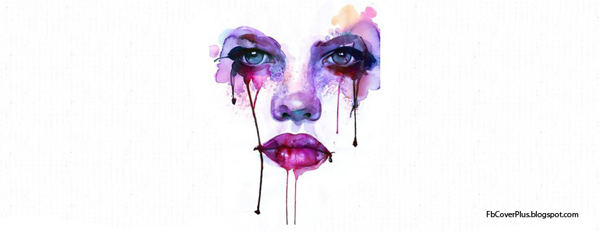 867x335 Fb Cover Plus Watercolor Face Facebook Cover - Watercolor Cover Photo
