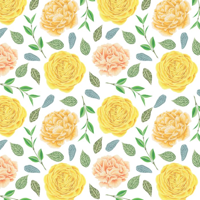 700x700 Hand Painted Yellow Coral Watercolor Modern Floral Duvet Cover By - Watercolor Cover Photo